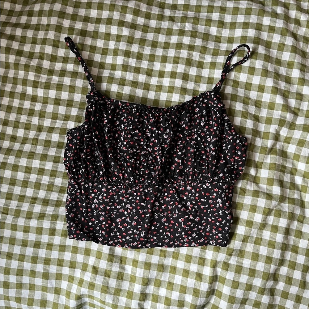 Primark Black Floral Camisole Top